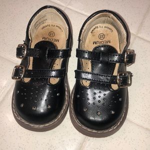 HP Footmates Black Shoes Size Toddler 3.5 EUC